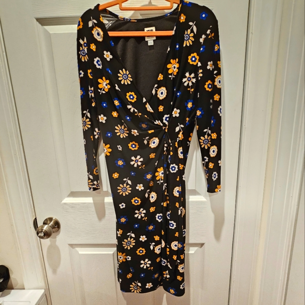 NWOT Anne Klein faux wrap belted stretch dress size 8